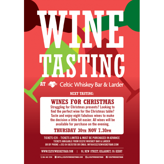 Wines for Christmas Tasting